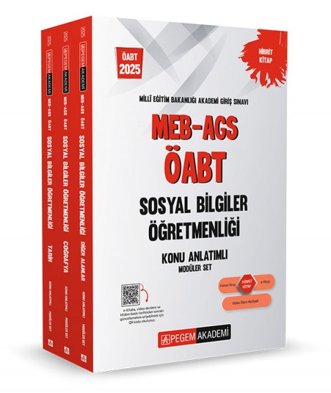 2025 MEB AGS ÖABT Sosyal Bilgiler Konu Anlatımlı Pegem Akademi Yayıncılık
