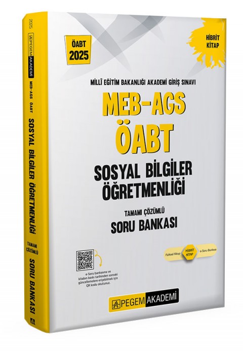 2025 MEB AGS ÖABT Sosyal Bilgiler Tamamı Çözümlü Soru Bankası Pegem Akademi Yayıncılık
