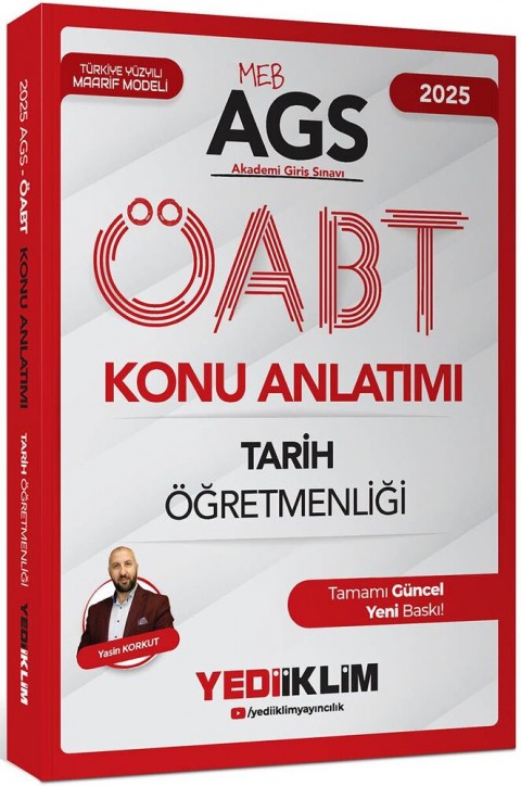 2025 MEB AGS ÖABT Tarih Öğretmenliği Konu Anlatımı Yediiklim Yayınları