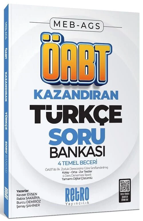 2025 MEB AGS ÖABT Türkçe Öğretmenliği 4 Temel Beceri Soru Bankası Retro Yayıncılık