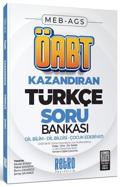 2025 MEB AGS ÖABT Türkçe Öğretmenliği Dil Bilim-Dil Bilgisi Çocuk Edebiyatı Soru Bankası Retro Yayıncılık