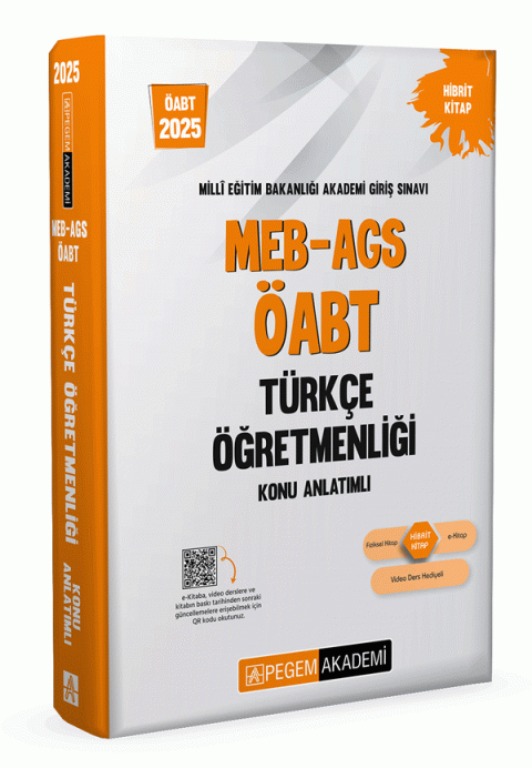 2025 MEB AGS ÖABT Türkçe Öğretmenliği Konu Anlatımlı Pegem Akademi Yayıncılık