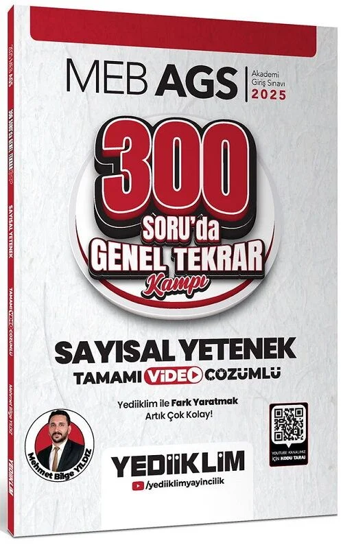 2025 MEB-AGS Sayısal Yetenek 300 Soruda Genel Tekrar Kampı Çözümlü - Mehmet Bilge Yıldız Yediiklim Yayınları