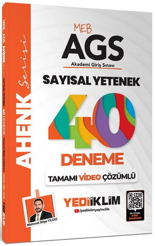 2025 MEB-AGS Sayısal Yetenek 40 Deneme Çözümlü Ahenk Serisi - Mehmet Bilge Yıldız Yediiklim Yayınları