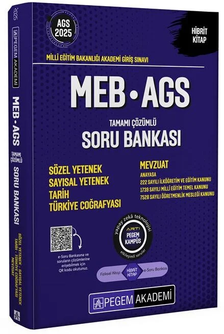 2025 MEB AGS Sayısal Yetenek Tarih Türkiye Coğrafyası Mevz Soru Bankası Pegem Akademi Yayıncılık
