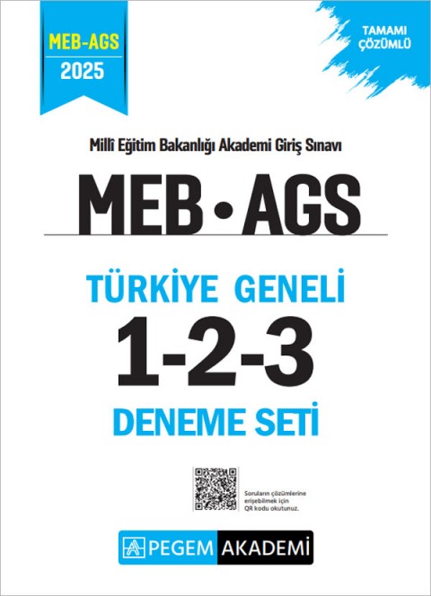 2025 MEB AGS Tamamı Çözümlü Türkiye Geneli 1-2-3 3 lü Deneme Seti Pegem Yayıncılık