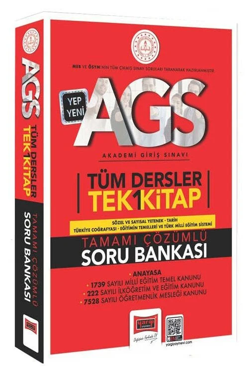 2025 MEB AGS Tüm Dersler Tamamı Çözümlü Tek Kitap Soru Bankası Yargı Yayınları
