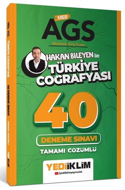 2025 MEB-AGS Türkiye Coğrafyası 40 Deneme Çözümlü - Hakan Bileyen Yediiklim Yayınları