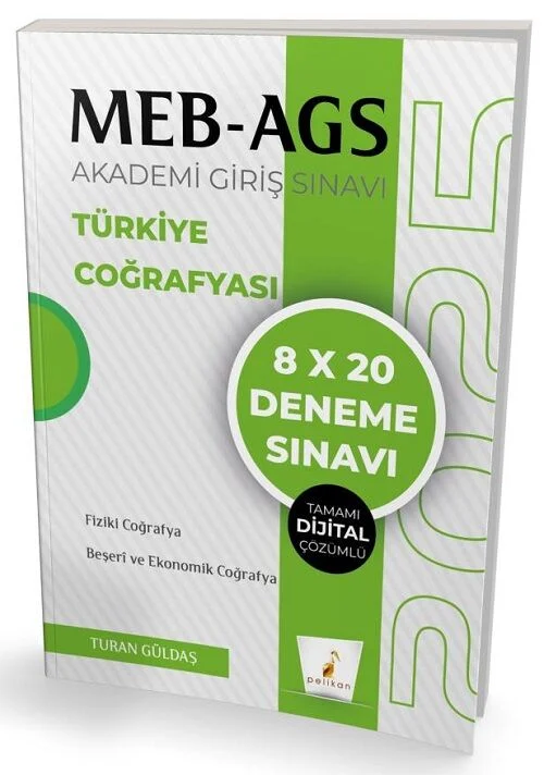 2025 MEB-AGS Türkiye Coğrafyası 8x20 Deneme Çözümlü Pelikan Yayınları
