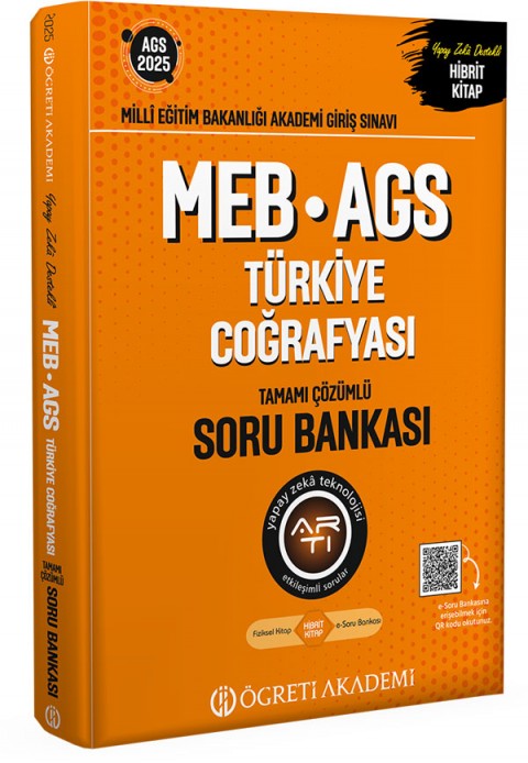 2025 MEB-AGS Türkiye Coğrafyası Tamamı Çözümlü Soru Bankası Pegem Akademi Yayıncılık