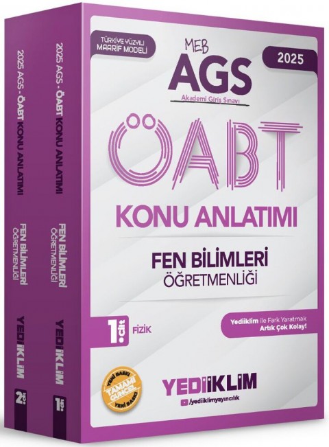 2025 MEBS AGS ÖABT Fen Bilimleri Öğretmenliği Konu Anlatımı (2 Cilt) Yediiklim Yayınları
