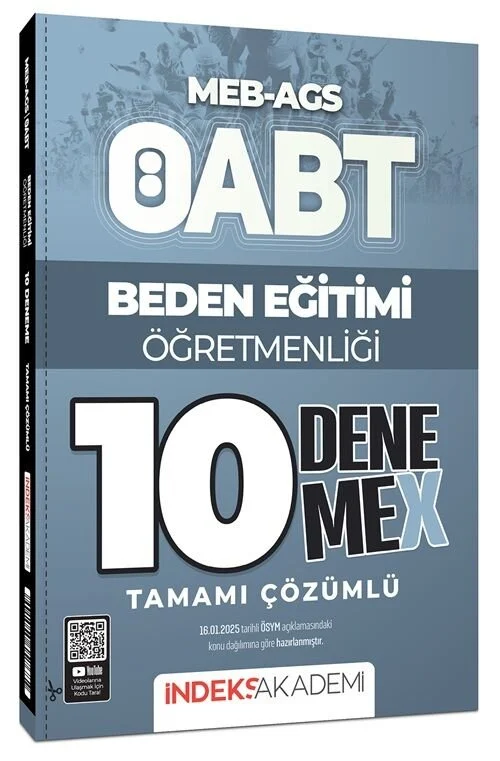 2025 ÖABT Beden Eğitimi Öğretmenliği 10 DenemeX Çözümlü İndeks Akademi Yayıncılık