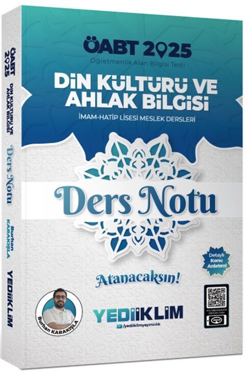 2025 ÖABT Din Kültürü ve Ahlak Bilgisi Ders Notları Yediiklim Yayınları