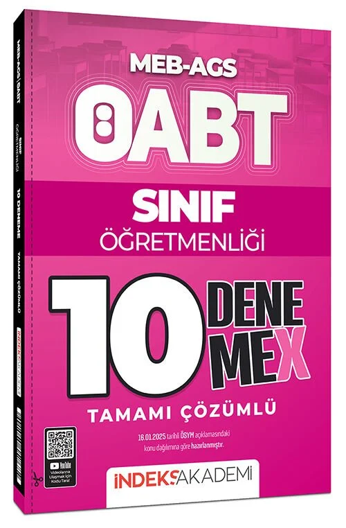 2025 ÖABT MEB-AGS Sınıf Öğretmenliği 10 DenemeX Çözümlü İndeks Akademi Yayıncılık