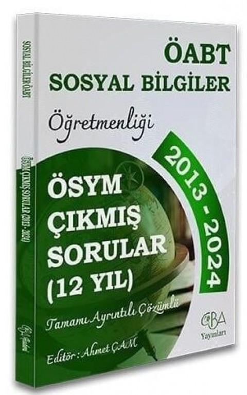 2025 ÖABT MEB-AGS Sosyal Bilgiler Öğretmenliği Çıkmış Sorular Son 12 Yıl Çözümlü CBA Yayınları