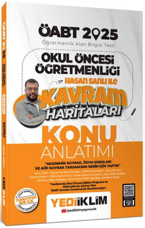 2025 ÖABT Okul Öncesi Öğretmenliği Hasan Sanlı ile Kavram Haritaları Konu Anlatımı Yediiklim Yayınları
