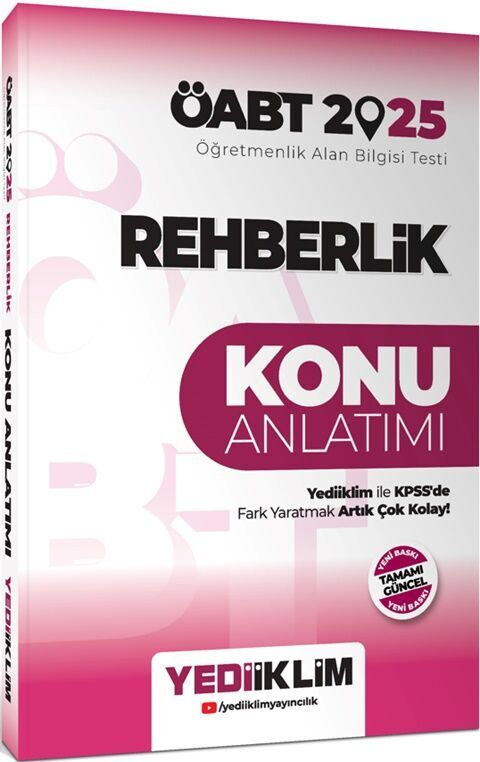 2025 ÖABT Rehberlik Konu Anlatımı Yediiklim Yayınları