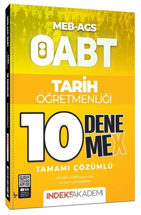 2025 ÖABT Tarih Öğretmenliği 10 DenemeX Çözümlü İndeks Akademi Yayıncılık