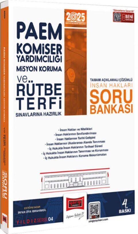 2025 PAEM Komiser Yardımcılığı Misyon Koruma ve Rütbe Terfi Sınavlarına Hazırlık İnsan Hakları Soru Bankası Yargı Yayınları