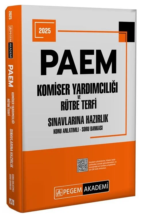 2025 PAEM Komiser Yardımcılığı ve Rütbe Terfi Konu Anlatımlı Soru Bankası Pegem Akademi Yayıncılık