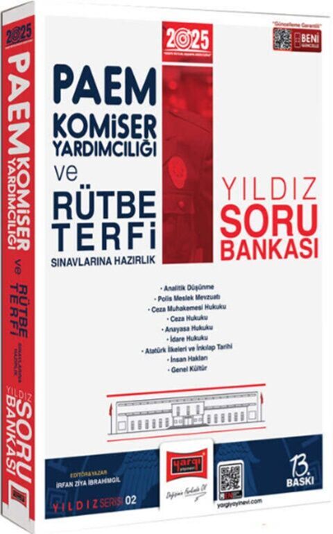 2025 PAEM Komiser Yardımcılığı ve Rütbe Terfi Sınavlarına Hazırlık Yıldız Soru Bankası Yargı Yayınları