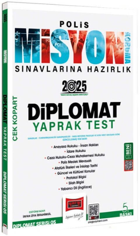 2025 Polis Misyon Sınavlarına Hazırlık Diplomat Serisi Diplomat Çek Kopart Yaprak Test Yargı Yayınları
