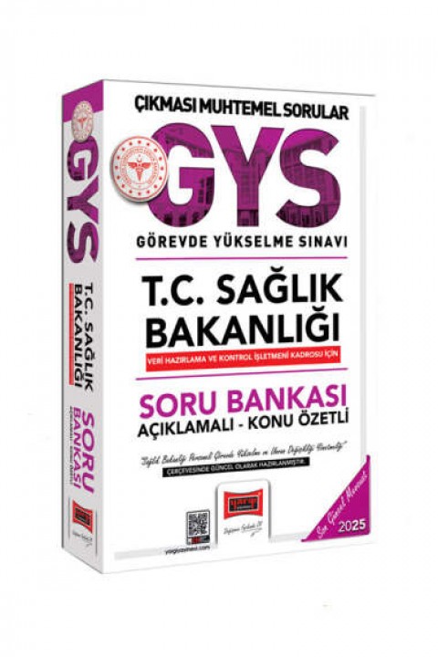 2025 T.C Sağlık Bakanlığı Veri Hazırlama ve Kontrol İşletmeni İçin GYS Soru Bankası Yargı Yayınları