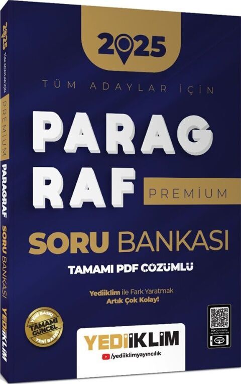 2025 Tüm Adaylar İçin Paragraf Premium Serisi Tamamı PDF Çözümlü Soru Bankası Yediiklim Yayınları