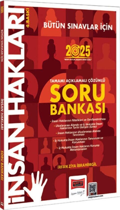 2025 Tüm Sınavlar İçin İnsan Hakları Tamamı Açıklamalı Çözümlü Soru Bankası Yargı Yayınları