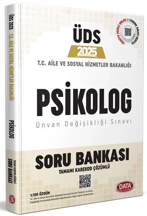 2025 ÜDS Aile ve Sosyal Hizmetler Bakanlığı Psikolog Soru Bankası Çözümlü Ünvan Değişikliği Data Yayınları
