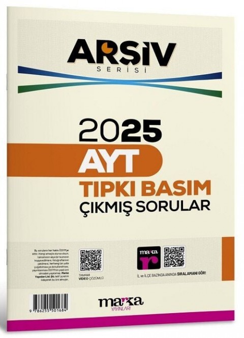 2025 YKS AYT Çıkmış Sorular Tıpkı Basım Çözümlü Arşiv Serisi Marka Yayınları