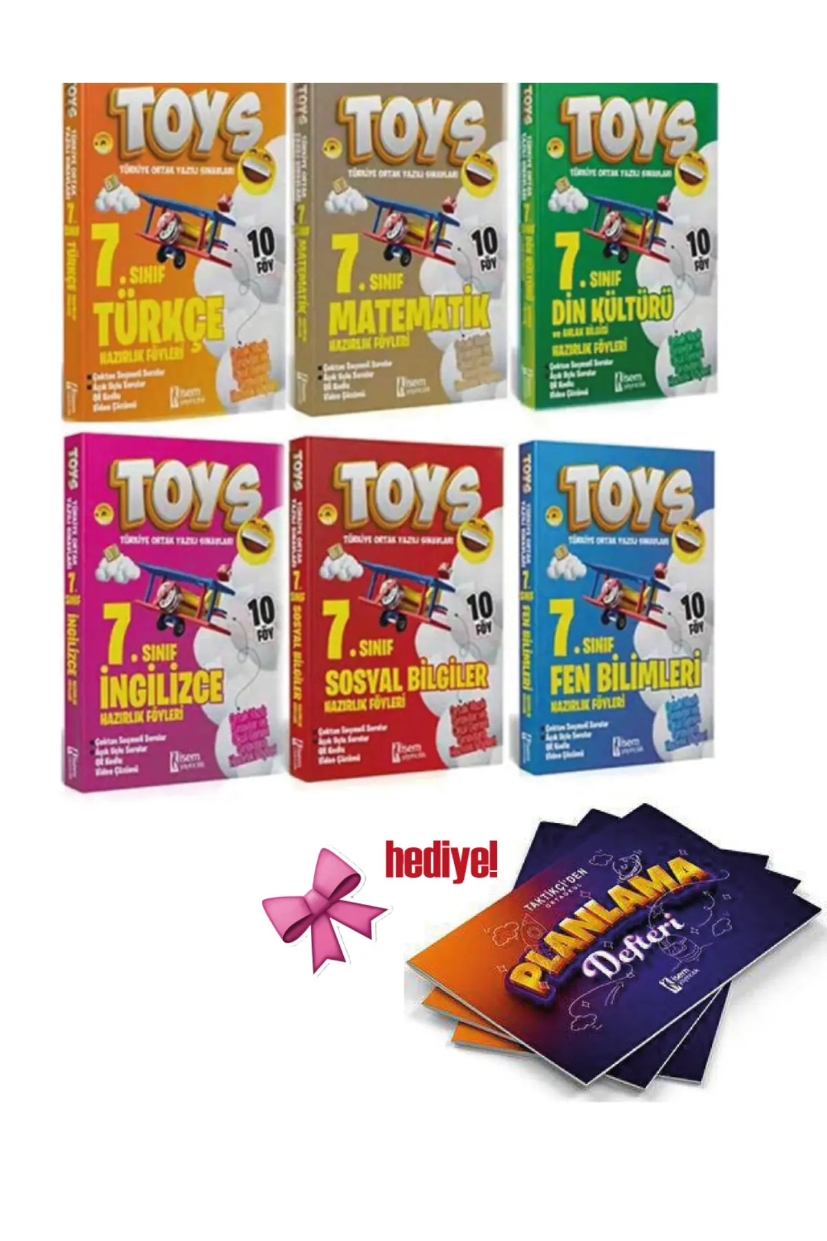 İsem 2026 7. Sınıf TOYS Tüm Dersler Soru Bankası Seti + Planlama Defteri Hediyeli