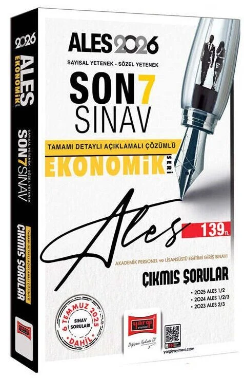 2026 ALES Çıkmış Sorular Son 7 Sınav Çözümlü Ekonomik Seri Yargı Yayınları
