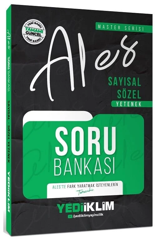 2026 ALES MASTER Soru Bankası Çözümlü Yediiklim Yayınları