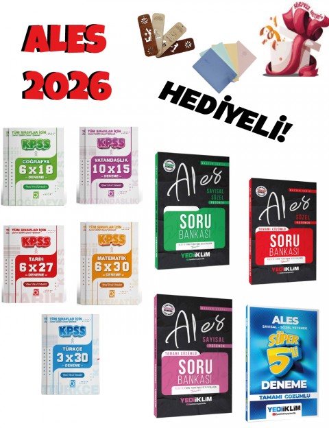 2026 ALES Soru Bankası ve Deneme Muhteşem Seti 11 Kitap Bigelio ve Yediiklim Yayınları
