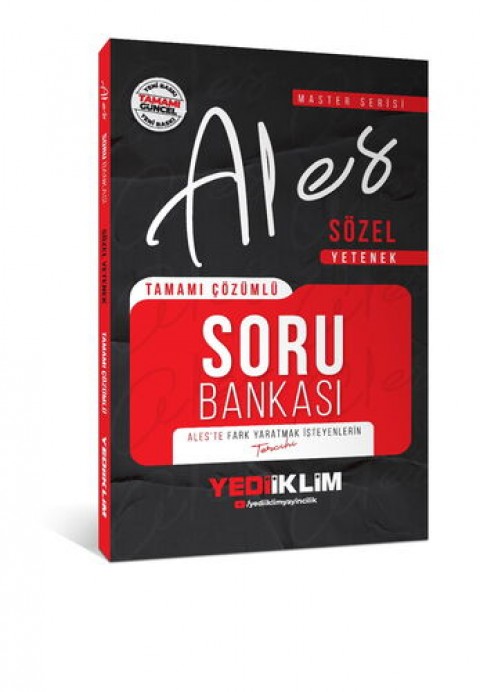 2026 ALES Sözel Yetenek Tamamı Çözümlü Soru Bankası Yediiklim Yayınları