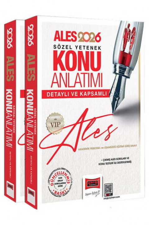 2026 ALES VIP Sayısal Sözel Yetenek Detaylı ve Kapsamlı Konu Anlatımı 2 Cilt Yargı Yayınları