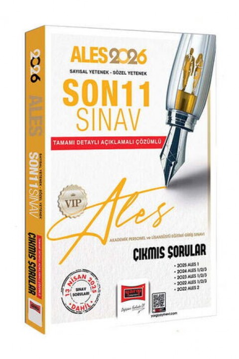 2026 ALES VIP Son 11 Sınav Çıkmış Sorular (13 Nisan 2025 Sınavı Dahil) Yargı Yayınları