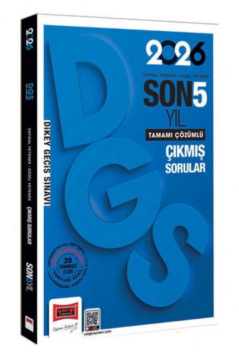 2026 DGS Sayısal-Sözel Yetenek Son 5 Yıl Çıkmış Sorular Yargı Yayınları