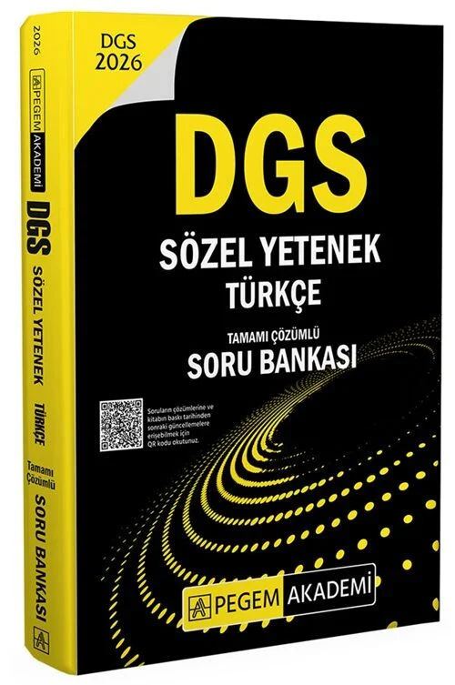 2026 DGS Sözel Yetenek Türkçe Soru Bankası Çözümlü Pegem Akademi Yayınları