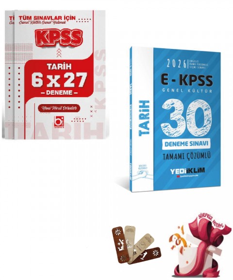 2026 E - KPSS Tüm Adaylar İçin Genel Kültür Tarih Deneme Seti Yediiklim ve Bigelio Yayıncılık