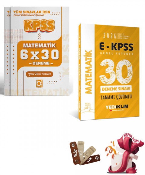 2026 E - KPSS Tüm Adaylar İçin Genel Yetenek Matematik Deneme Seti Yediiklim ve Bigelio Yayıncılık