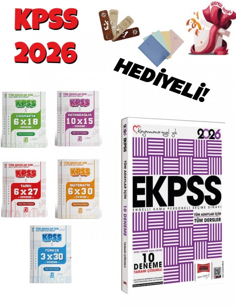 2026 EKPSS Çözümlü Deneme Seti 41 Deneme Seti 6 Kitap Bigelio ve Yargı Yayınları