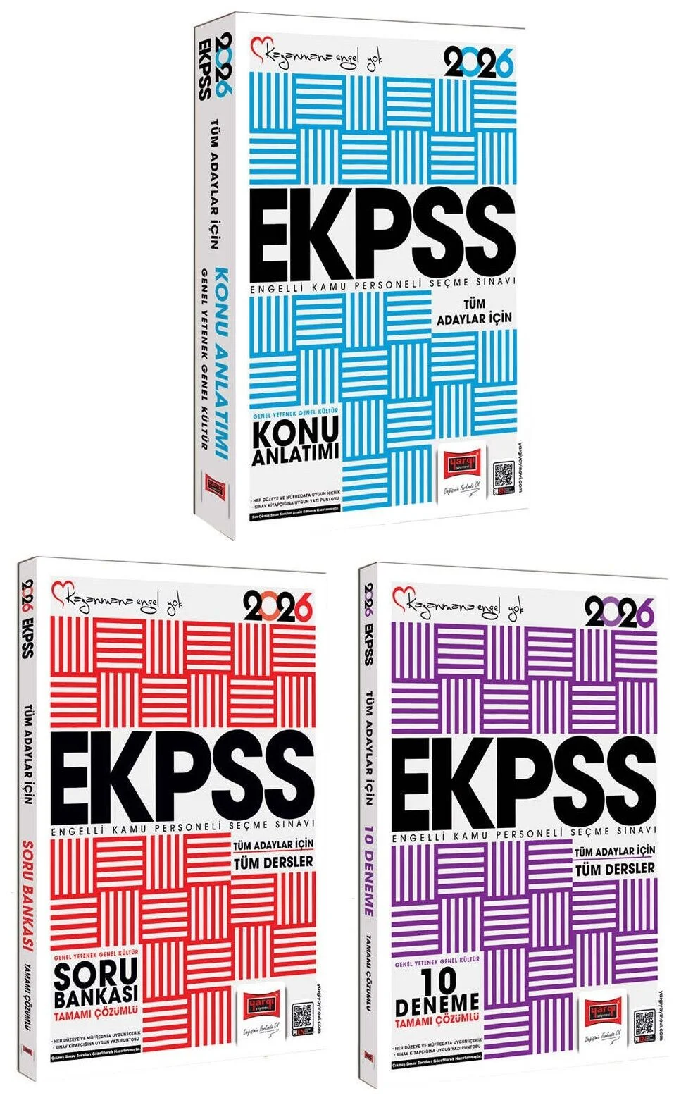 2026 EKPSS Konu + Soru Bankası + 10 Deneme 3 lü Set Yargı Yayınları
