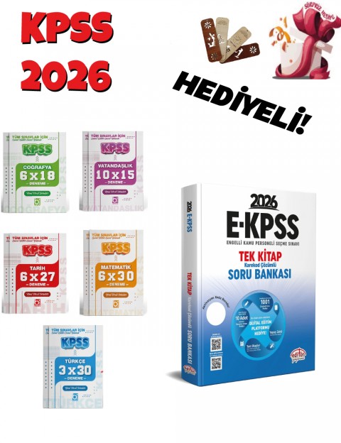 2026 EKPSS Tek Kitap Soru Bankası ve Deneme Seti 6 Kitap Bigelio ve Editör Yayınları