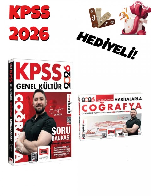 Yargı 2026 KPSS Coğrafya Soru Bankası ve Haritalarla Coğrafya Seti 2 Kitap Engin Eraydın Yargı Yayınları