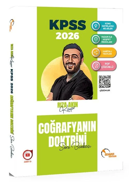 2026 KPSS Coğrafyanın Doktrini Soru Bankası Çözümlü - Rıza Akın Kayar Doktrin Yayınları