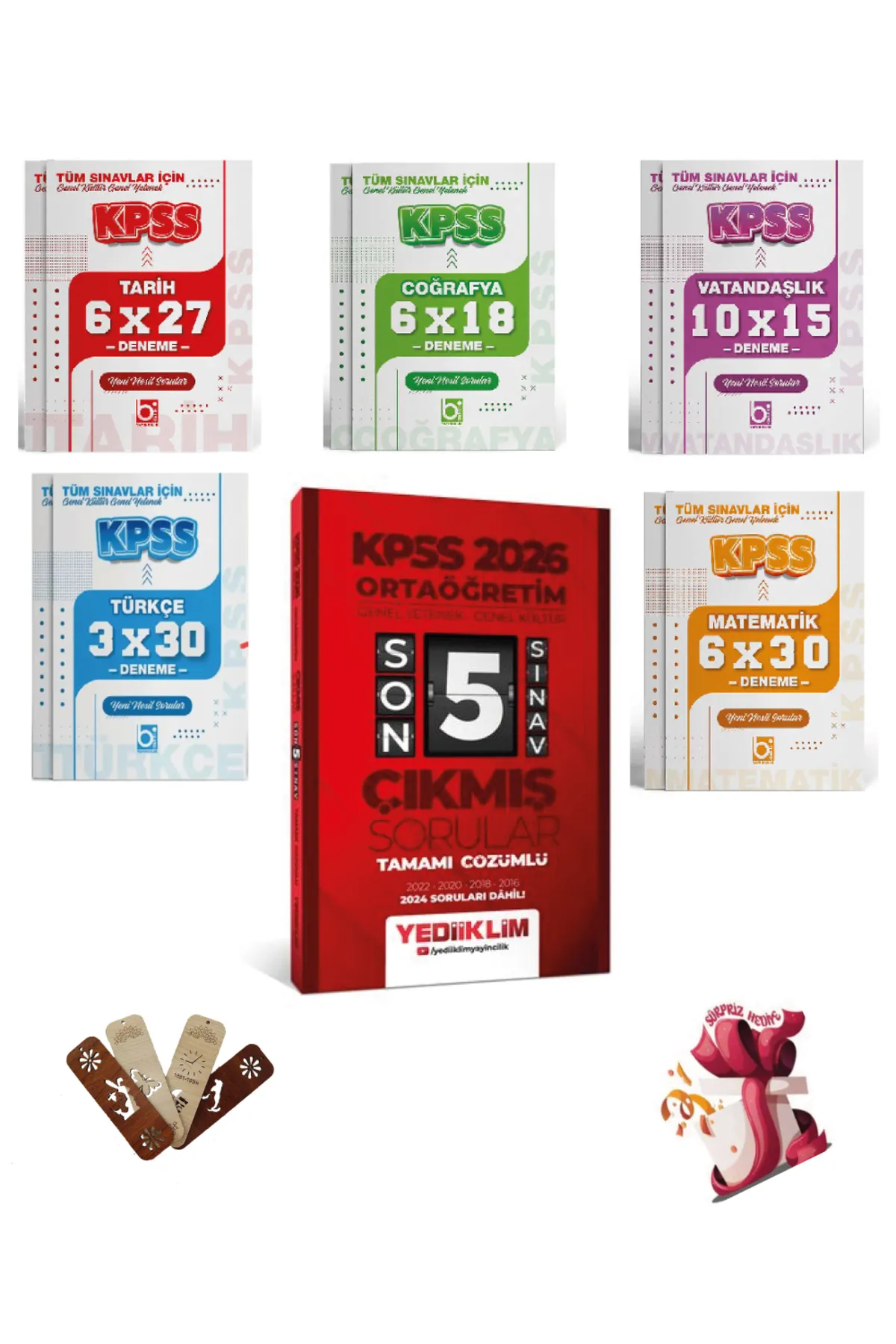 2026 KPSS GYGK Önlisans GYGK Çıkmış Sorular ve Deneme Seti Bigelio ve Yediiklim Yayıncılık