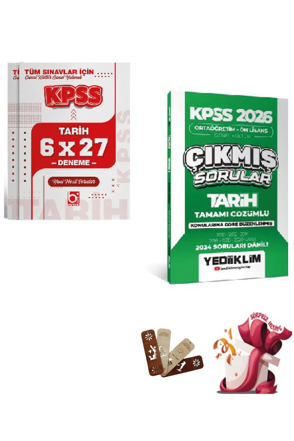2026 KPSS GYGK Ortaöğretim Önlisans Tarih Çıkmış Sorular ve Deneme Seti Bigelio ve Yediiklim Yayıncılık