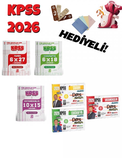 2026 KPSS Genel Kültür Akademisi Video Ders Notları ve Deneme Seti 6 Kitap Bigelio ve İndeks Akademi Yayınları